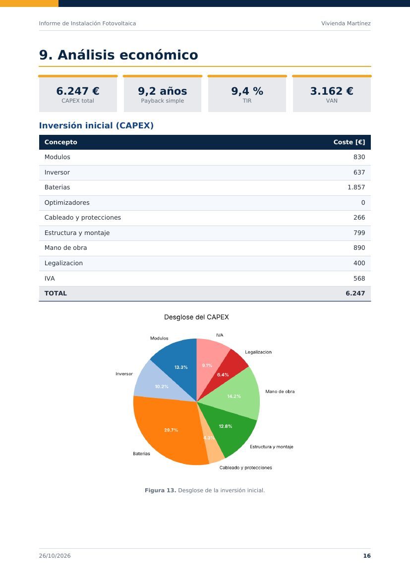 Análisis económico del informe
